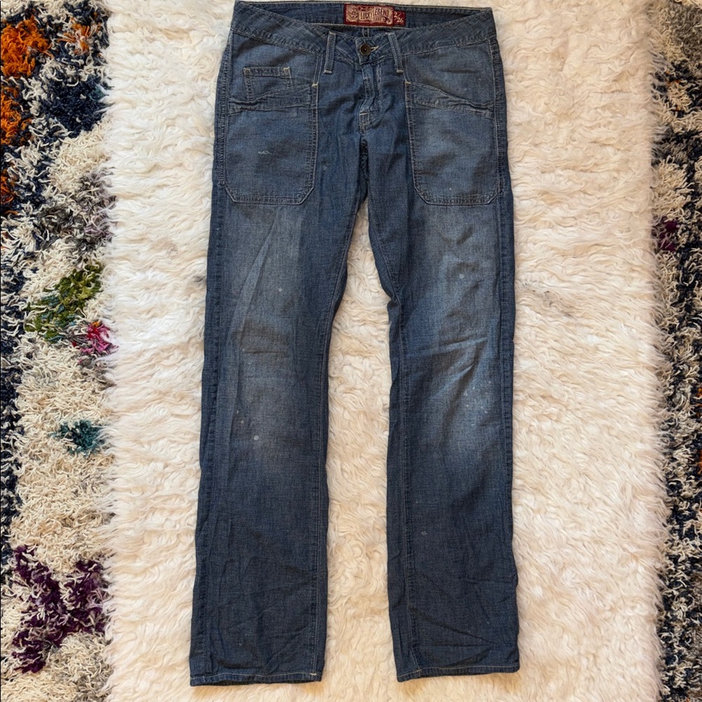 Lucky🍀Brand Vintage Retro Low-rise Straight Leg Jeans, Size 2/26